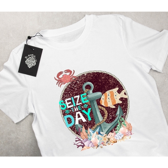 "Seize the Day" Short Sleeve Unisex Tee - Picture 2 of 6